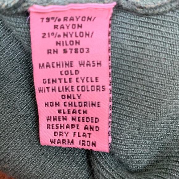 Bandolino Green Twist Front Ribbed Sweater Size L - Picture 7 of 9